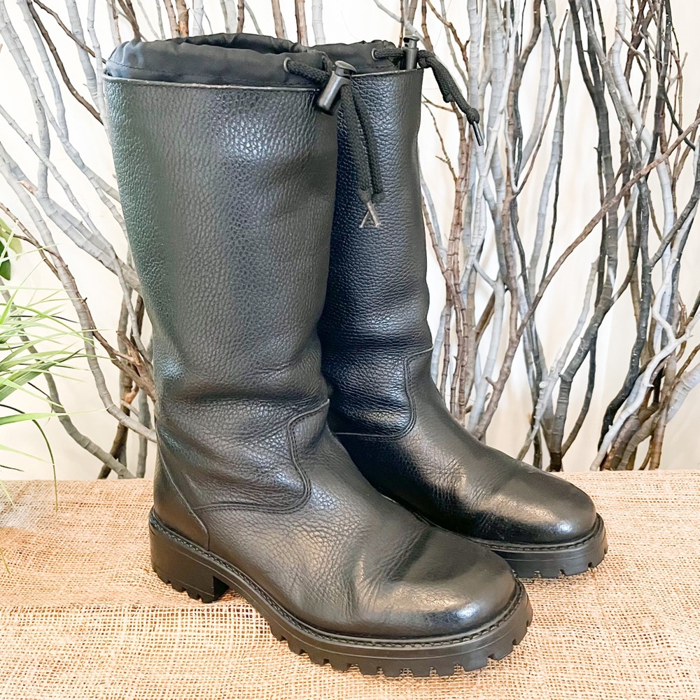 L.L. Bean Black Leather Winter Boots ODX1204